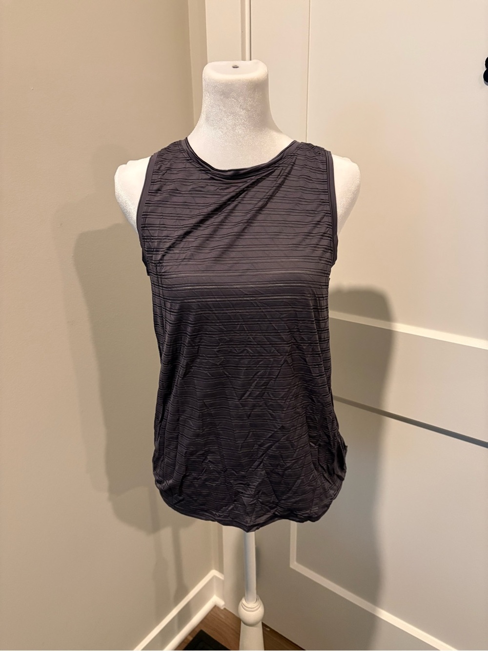 lululemon athletica Lavender-Gray Striped Tie-Hem Tank